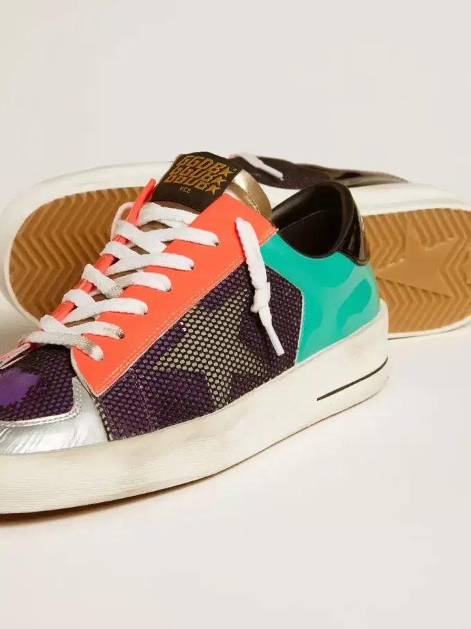 Stardan LAB da uomo in vernice e mesh con stella in gomma