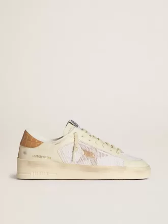 Stardan LTD da donna con stella in pelle beige e linguetta sul tallone in pelle beige coccodrillo Stardan LTD da donna con stella in pelle beige e linguetta sul tallone in pelle beige coccodrillo