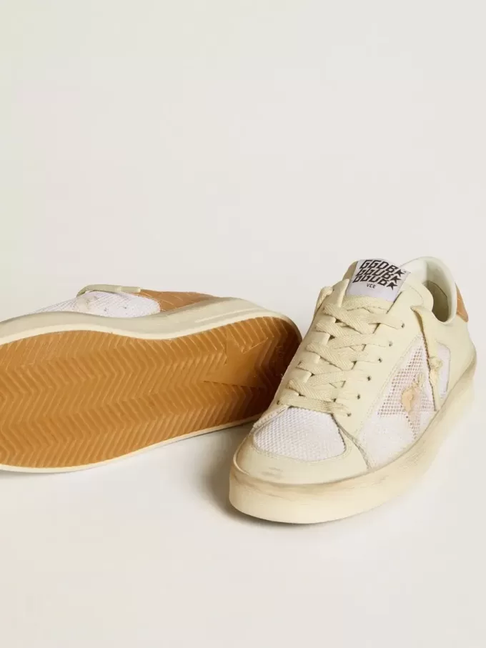 Stardan LTD da donna con stella in pelle beige e linguetta sul tallone in pelle beige coccodrillo Stardan LTD da donna con stella in pelle beige e linguetta sul tallone in pelle beige coccodrillo