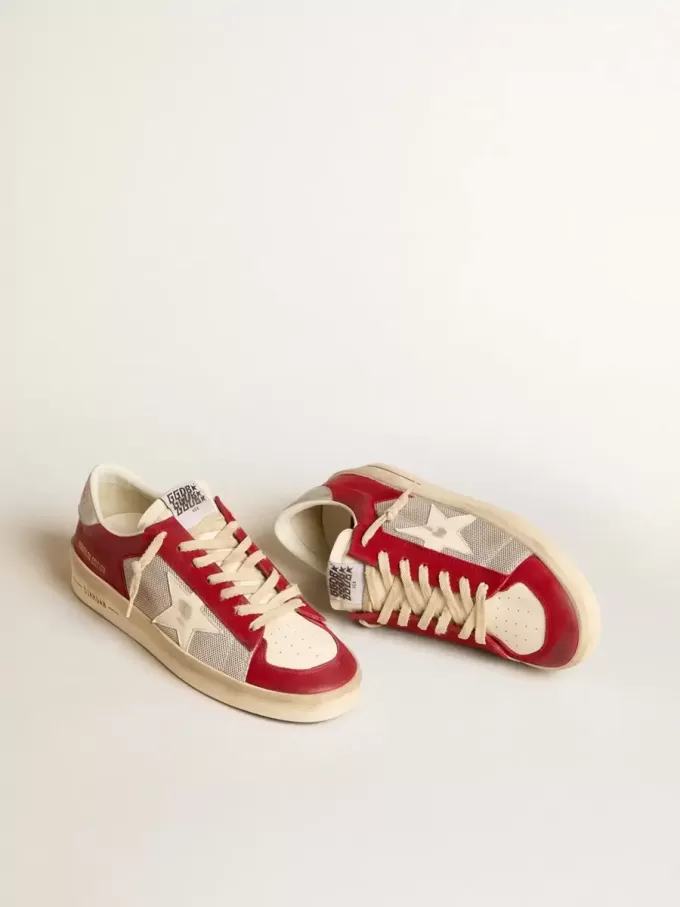 Stardan LTD da uomo in mesh e nabuk con stella in nappa e linguetta sul tallone in pelle