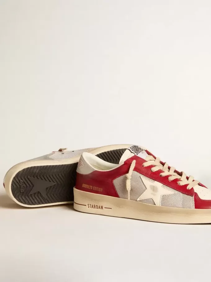 Stardan LTD da uomo in mesh e nabuk con stella in nappa e linguetta sul tallone in pelle