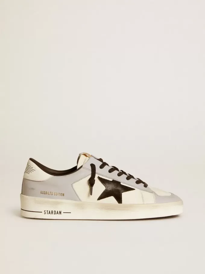 Stardan LTD da uomo in nappa e pelle con stella in pelle scamosciata e linguetta sul tallone in pelle Stardan LTD da uomo in nappa e pelle con stella in pelle scamosciata e linguetta sul tallone in pelle