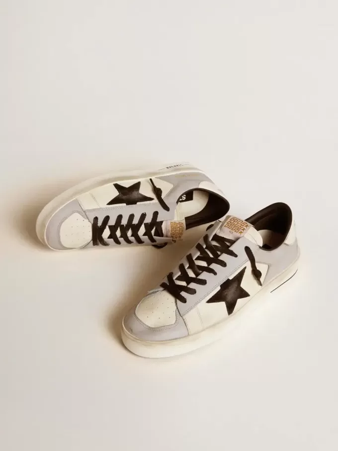 Stardan LTD da uomo in nappa e pelle con stella in pelle scamosciata e linguetta sul tallone in pelle Stardan LTD da uomo in nappa e pelle con stella in pelle scamosciata e linguetta sul tallone in pelle
