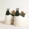 Starter bio-based con linguetta sul tallone in pelle verde Starter bio-based con linguetta sul tallone in pelle verde