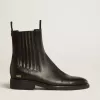Stivaletti Chelsea da donna in pelle nera Stivaletti Chelsea da donna in pelle nera