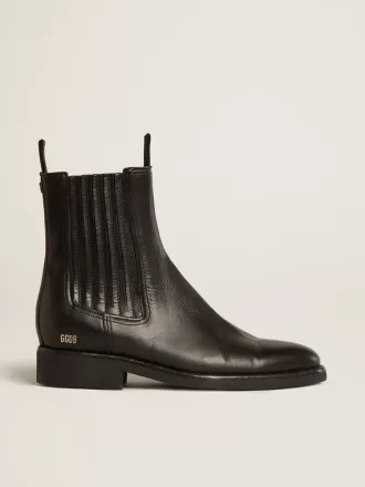 Stivaletti Chelsea da donna in pelle nera