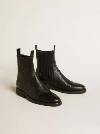 Stivaletti Chelsea da donna in pelle nera
