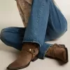 Stivaletti Debbie bassi in camoscio grigio tortora con fibbia removibile