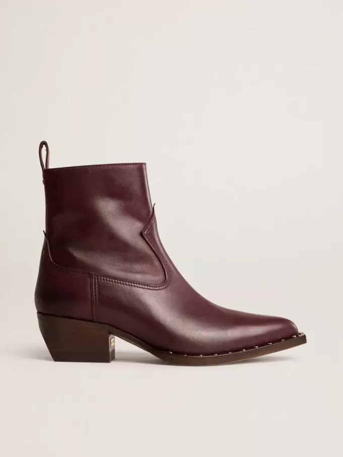 Stivaletti Debbie da donna in pelle bordeaux Stivaletti Debbie da donna in pelle bordeaux
