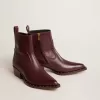 Stivaletti Debbie da donna in pelle bordeaux Stivaletti Debbie da donna in pelle bordeaux