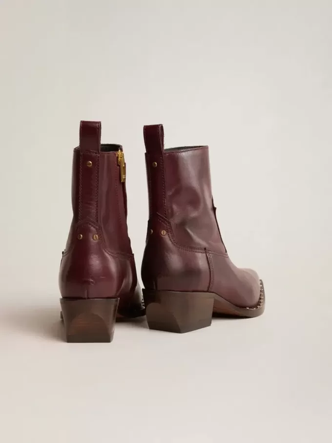 Stivaletti Debbie da donna in pelle bordeaux Stivaletti Debbie da donna in pelle bordeaux
