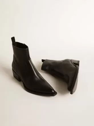 Stivaletti Debbie da uomo in pelle nera