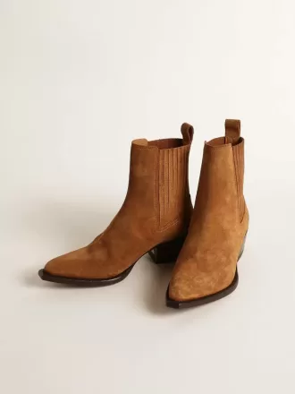 Stivaletti Debbie in pelle scamosciata marrone