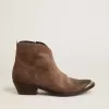 Stivaletti giovani in pelle scamosciata marrone scuro Stivaletti giovani in pelle scamosciata marrone scuro