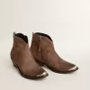 Stivaletti giovani in pelle scamosciata marrone scuro Stivaletti giovani in pelle scamosciata marrone scuro