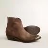 Stivaletti giovani in pelle scamosciata marrone scuro Stivaletti giovani in pelle scamosciata marrone scuro