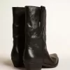 Stivali Wish Star bassi in pelle nera con stella nera Stivali Wish Star bassi in pelle nera con stella nera
