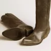 Stivali Wish Star da donna in pelle nera con ricamo a stella Stivali Wish Star da donna in pelle nera con ricamo a stella