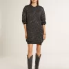 Stivali Wish Star da donna in pelle nera con ricamo a stella Stivali Wish Star da donna in pelle nera con ricamo a stella