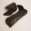 Stivali Wish Star da donna in pelle nera con stella in pelle laminata platino Stivali Wish Star da donna in pelle nera con stella in pelle laminata platino