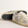 Super-Star bio-based con glitter argento e stella in pelle gialla Super-Star bio-based con glitter argento e stella in pelle gialla