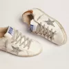 Super-Star da donna con fodera in shearling e stella glitterata argento
