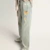 Super-Star da donna con fodera in shearling e stella glitterata argento
