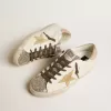 Super-Star da donna con linguetta glitterata platino