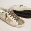 Super-Star da donna con linguetta glitterata platino