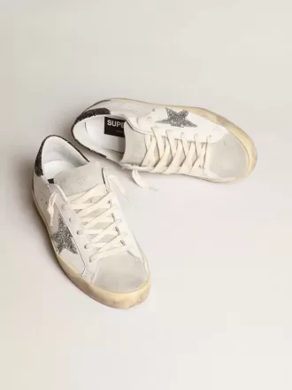 Super-Star da donna con stella argentata e tallone marrone glitterato