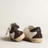 Super-Star da donna con stella argentata e tallone marrone glitterato