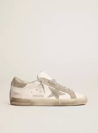 Super-Star da donna con stella e linguetta sul tallone in camoscio grigio