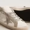 Super-Star da donna con stella e linguetta sul tallone in camoscio grigio