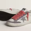 Super-Star da donna con stella glitterata argento e tallone in pelle scamosciata lilla