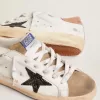 Super-Star da donna con stella glitterata nera e linguetta rosa sul tallone