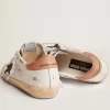 Super-Star da donna con stella glitterata nera e linguetta rosa sul tallone