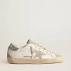 Super-Star da donna con stella grigia e linguetta sul tallone con glitter argento