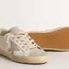 Super-Star da donna con stella grigia e linguetta sul tallone con glitter argento