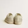 Super-Star da donna con stella in camoscio grigio e rete di cristalli Swarovski
