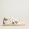 Super-Star da donna con stella in cristallo Swarovski argentato e linguetta sul tallone