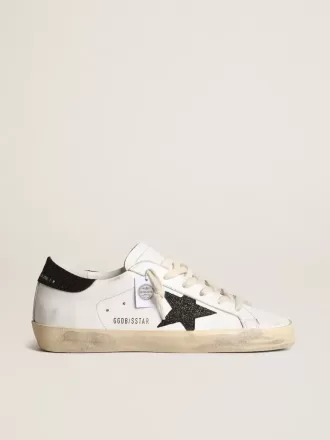 Super-Star da donna con stella in cristallo Swarovski nero e linguetta sul tallone