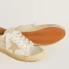 Super-Star da donna con stella in pelle color nude e tallone con glitter dorati