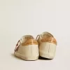 Super-Star da donna con stella in pelle e linguetta sul tallone in pelle con stampa cocco