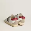 Super-Star da donna in nappa con stella glitterata e tallone in nappa rossa Super-Star da donna in nappa con stella glitterata e tallone in nappa rossa