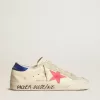 Super-Star da donna in nappa con stella in pelle scamosciata e tallone in pelle metallizzata