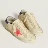 Super-Star da donna in nappa con stella in pelle scamosciata e tallone in pelle metallizzata