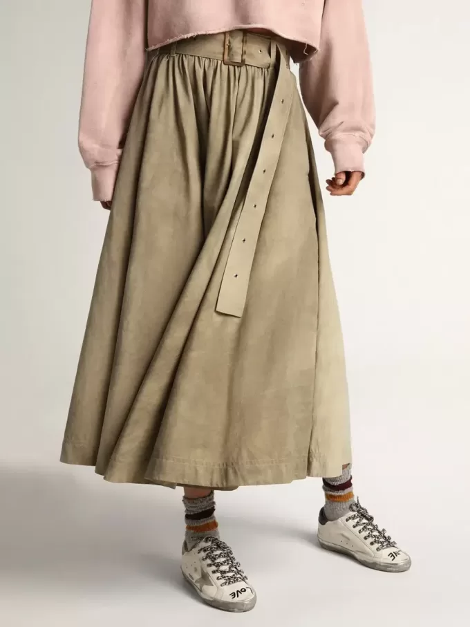 Super-Star da donna in pelle bianca con stella in pelle scamosciata grigia