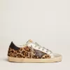 Super-Star da donna in pelle con stampa leopardata