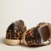 Super-Star da donna in pelle con stampa leopardata