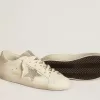 Super-Star da donna in pelle nappa con stella in cristallo Swarovski e linguetta sul tallone